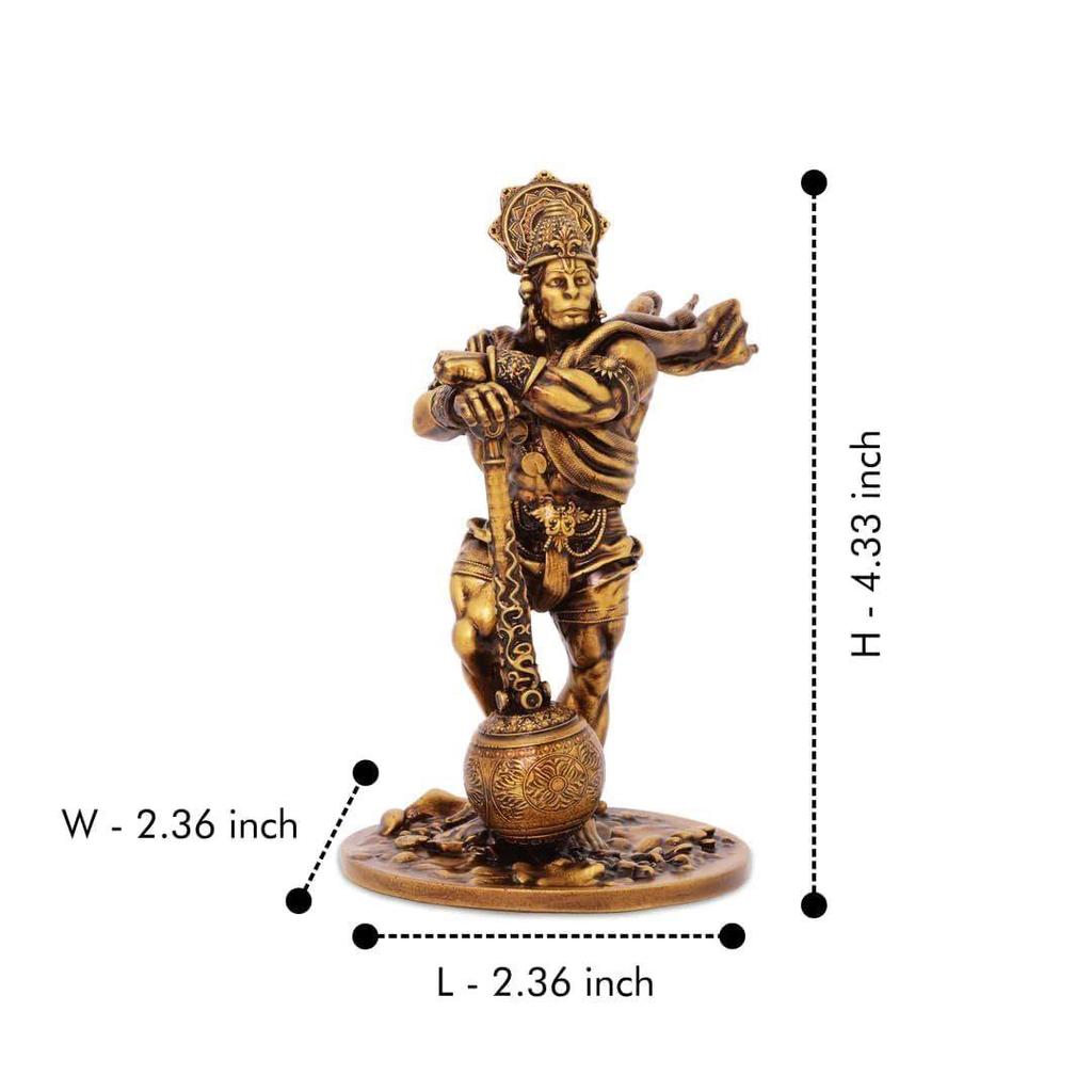 Car Dashboard Resin Bahubali Hanuman Idol Home Decor Item Hanuman Murti Statue for Gift