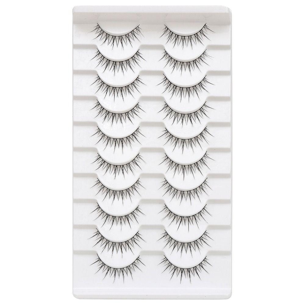10 Pairs 3D Manga Lashes Natural Look Dramatic Anime Lashes Fashion Spiky Lashes  for Women