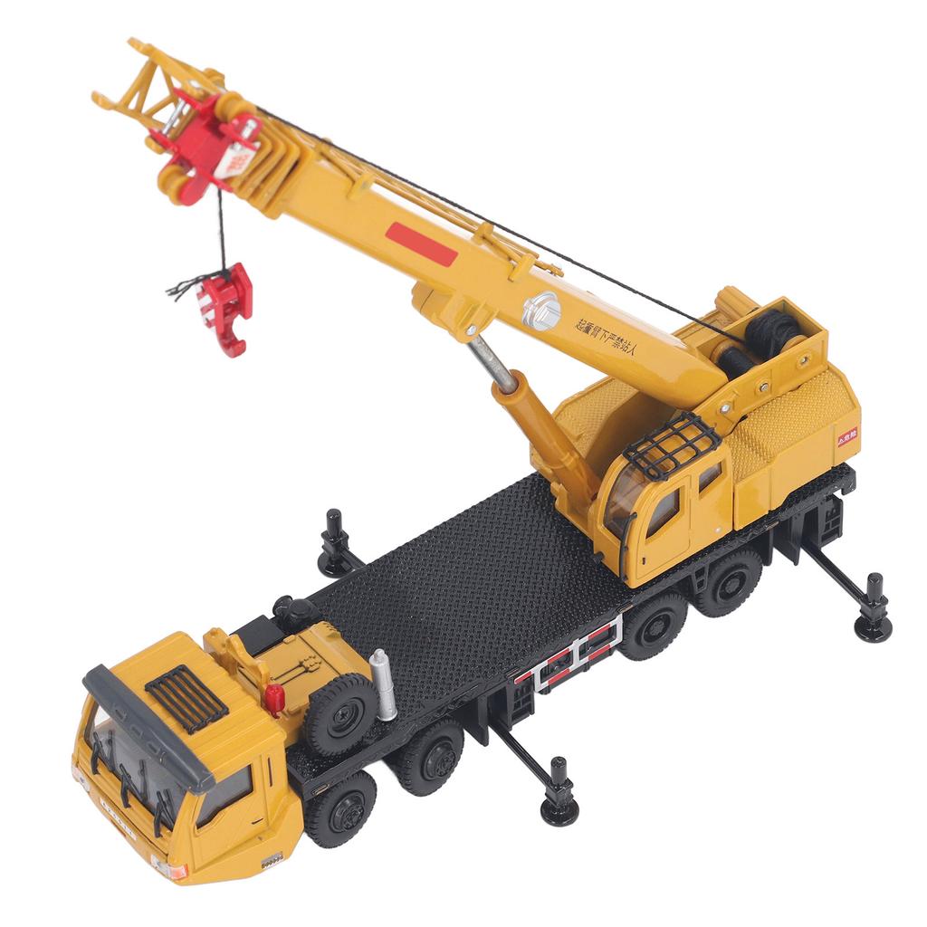 1/50 Scale Crane Truck Toy Fine Details Mobile Crane Truck Construction Vehicles Toys for Kids