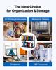 Wall Mount Printer Filament Storage Rack, 2-Tier Wall Bracket Storage Shelf, Rolling Filament Spool Holders Racks with Wheels, Filaments Organzied for