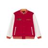 Li Ning Sports Trend Series Tiger Color Block Stand Collar Single-Breasted Jacket Men Jacket Cinnabar-Red AJDS023-1