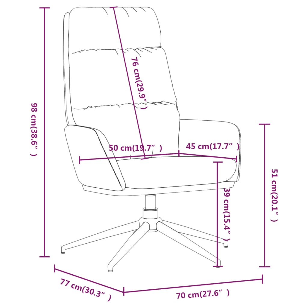 Relax Chair Black Fabric