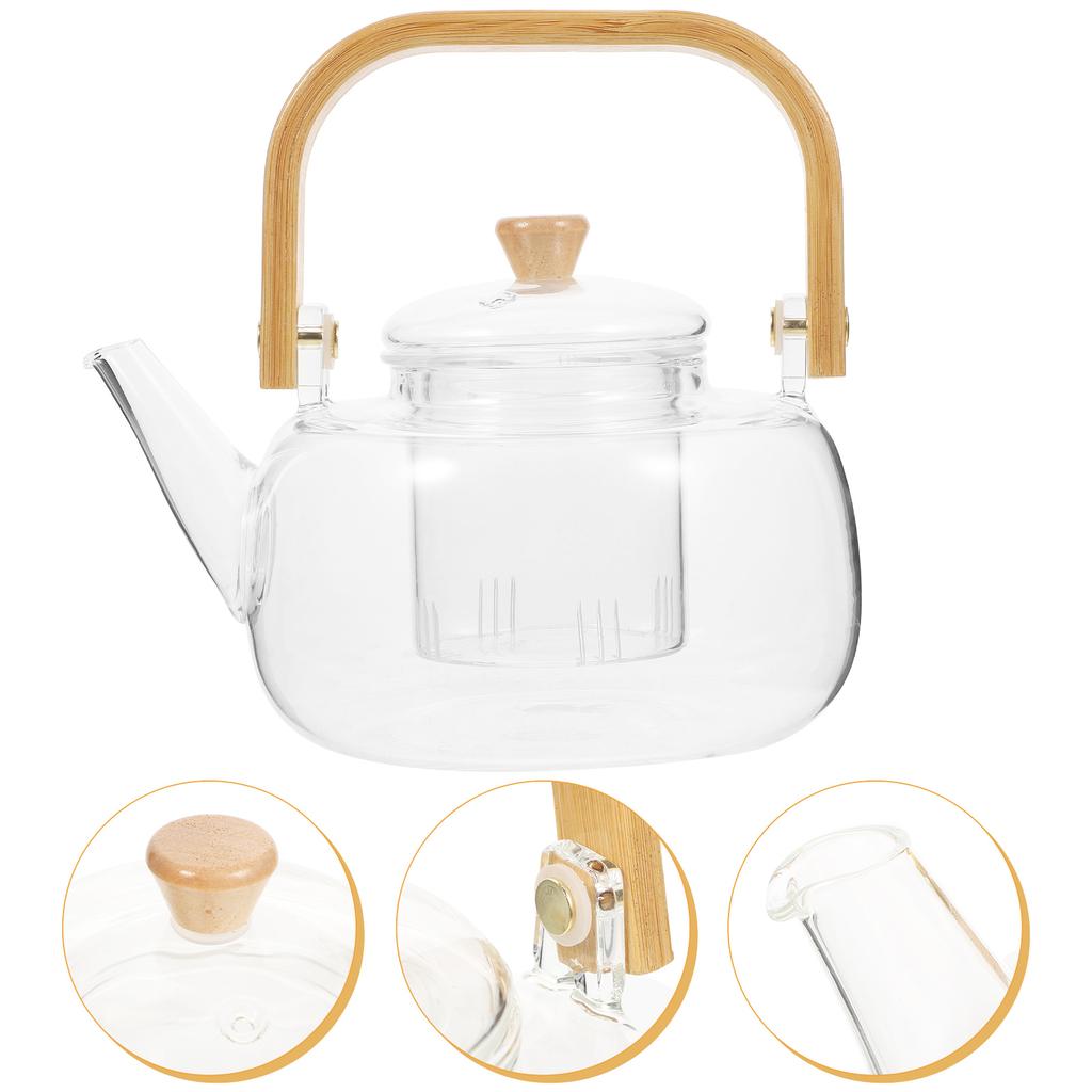 Премиальный стеклянный чайник с заварником 1000 мл, термостойкий, легко моющийся, чайные принадлежности, отличный подарок для любителей чая