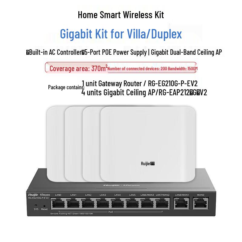Ruijie Whole Home WiFi 1-to-4 AP Set