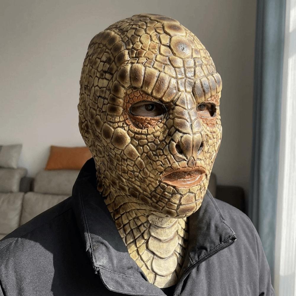 Scary Snake Monster Mask Realistic Halloween Cosplay Party Mask Full Face Mask Theme Party
