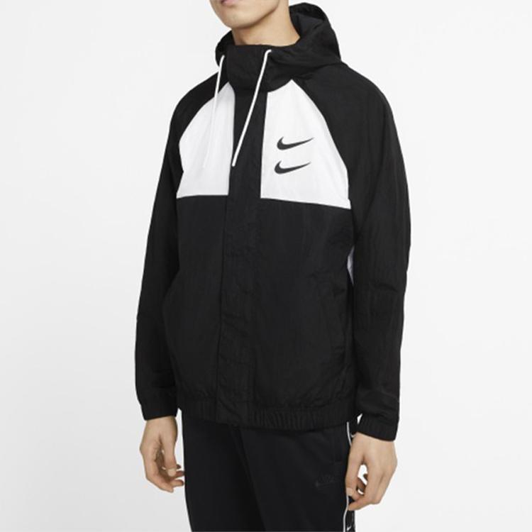 Nike Спортивная куртка Swoosh Windrunner с тканым логотипом Мужская верхняя одежда черная CJ4889-011
