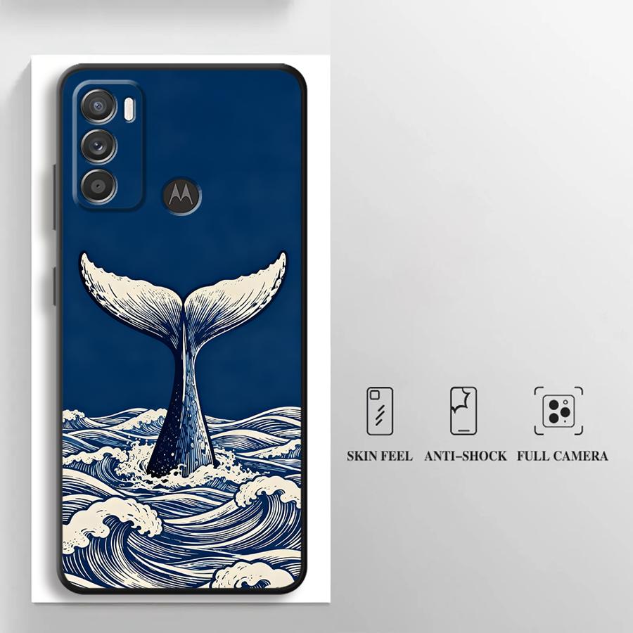 Креативный чехол с морскими организмами для Motorola Moto G53 G30 G22 Edge40 G52 Edge 20 Pro 30 Lite G60s G32 G50 G71 G51 G73