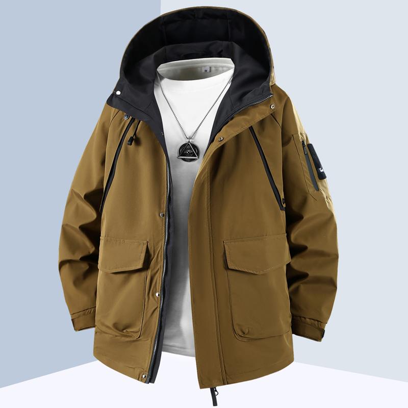 Большие размеры 4XL-11XL, куртки оверсайз для мужчин, водонепроницаемая ветровка с капюшоном, верхняя одежда