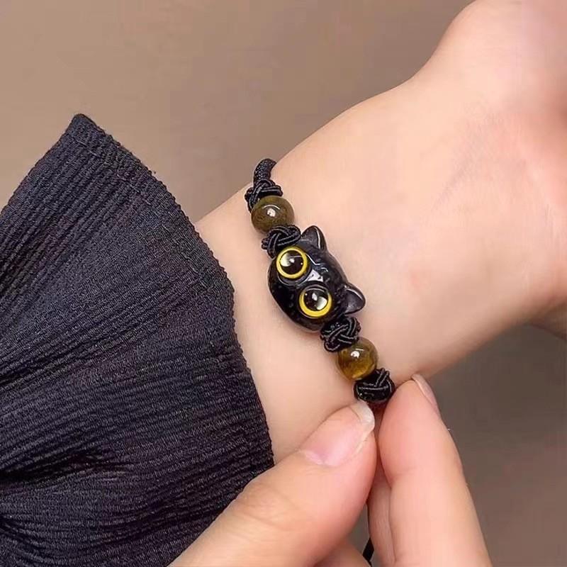 Chic Blue Beaded Bracelet For Couples Copper Material With Finish Plated