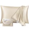 Warmstar 22 Momme Silk Pillow Cover 43 63 6A Class Single Sided Silk Pillow Case Washable Envelope Type Antibacterial and Odor Resistant Pillow Cover