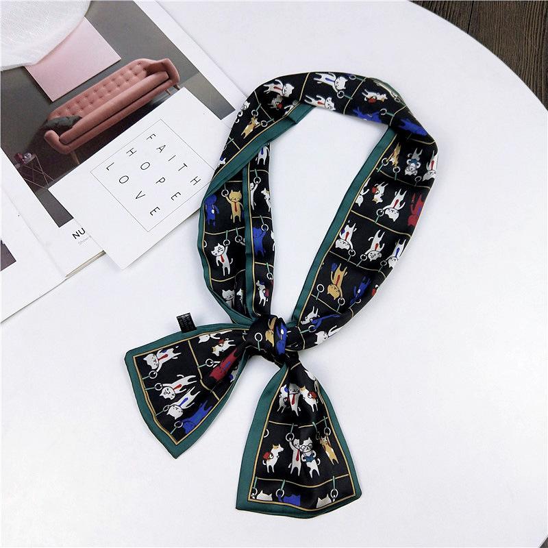 Pingjiao новый стиль весна и осень профессиональное украшение универсальный маленький шелковый шарф женский шарф узкий длинный ремень для волос галстук сумка пояс