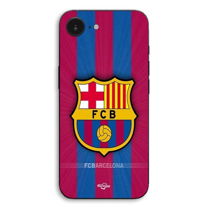 Coque de téléphone - MANIACASE - iPhone 17e - Silicone TPU - Noir - Logo FC Barcelona