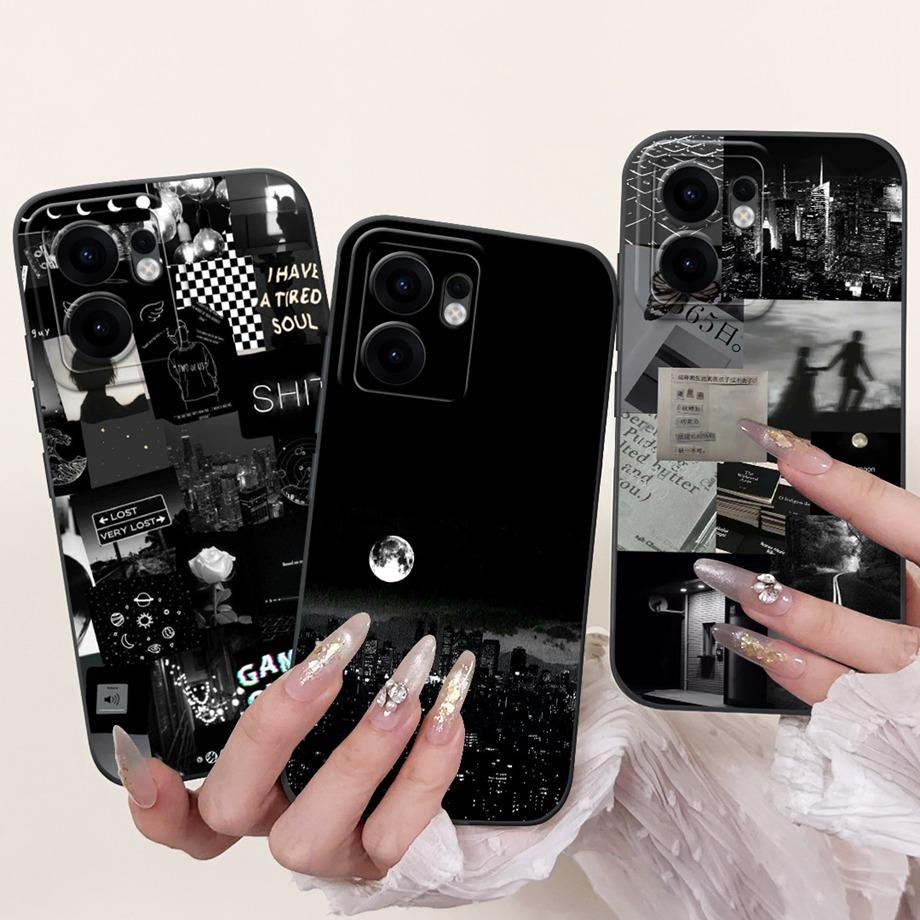 Чехол для телефона Oppo Reno13 / Reno13F 4G 5G / Reno 13 Pro, мягкий гладкий силиконовый чехол, задняя крышка с художественным принтом «Лунная ночь» и мрамора