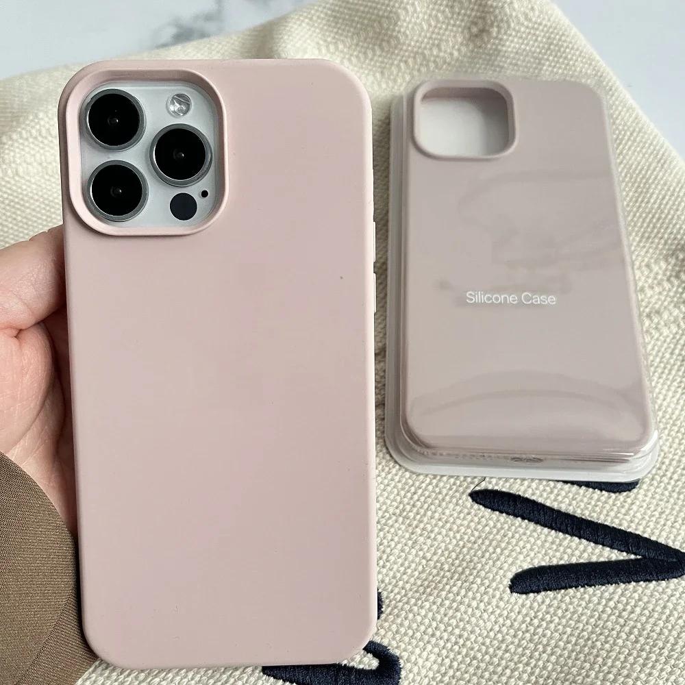 Multi-color Apple Original 16 Pro Max Phone Case, Soft Silicone for Apple 16 15 14 13 12 Full Wrap Shockproof, Anti-slip Phone Case