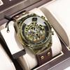 Retro Skeleton Steampunk Watch for Men Bronze Bezel Automatic Mechanical Watches Leather Waterproof Mens Wristwatch