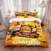 3pcs Garfield & Friends Printed Quilt Set Soft and Comfortable Quilt Cover for Bedroom Set .H036