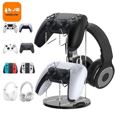 Акриловая круглая подставка для игрового контроллера и наушников для PS4