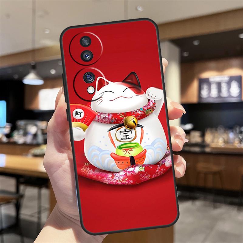 Чехол Maneki Neko Счастливой Кошкой для Денег для Honor 200 Pro X9b X9a X8b X8a X8 X9 X9c 50 70 90 Lite Honor Magic 7 6 5 Pro Funda