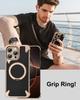 Чехол Oatsbasf с текстурой углеродного волокна для iPhone 16 Pro Max 16 Pro, защитная крышка с вращающейся на 360° магнитной подставкой-кольцом