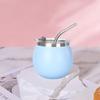 5oz Portable Egg Cup with Straw and Lid Tumbler Cup Mini Argentine Yerba Mate Cup School