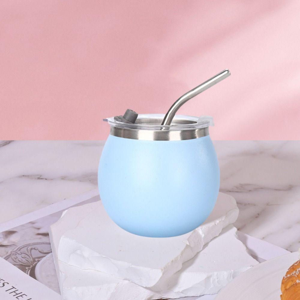 Double Wall Portable Egg Cup 5oz Tumbler Cup Tea Mug Argentine Yerba Mate Cup  Office