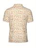 Men's Short Sleeve Polo Shirt with Flat Digital Print Pattern - No Texture
