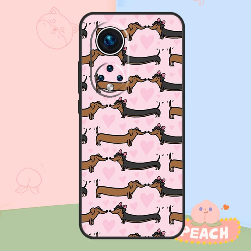 Dogs Dachshund Cute Case For Honor Magic 5 6 7 8 Lite Honor 400 Pro 200 50 70 90 X8c X9a X9b X9c X9d Win RT Cover