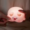 Ночной светильник Pink Piggy, милый силиконовый ночник, светодиодная лампа Pat, украшение комнаты, зарядка через USB, лампа для создания атмосферы в помещении, подарок для детей