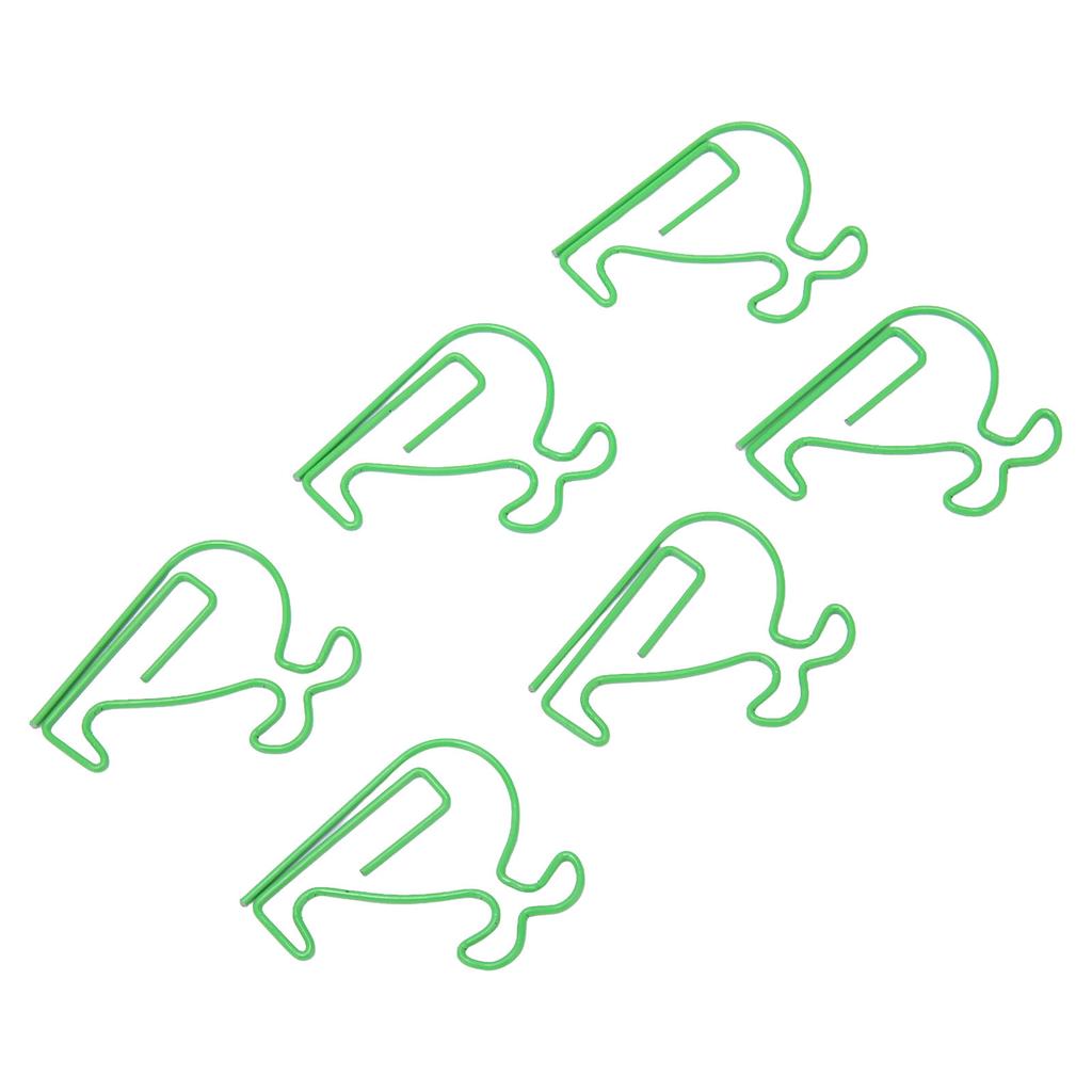 100 шт. Скрепки для бумаги, Изысканный вид кита, Противоскользящие, Милые скрепки для офиса, школы, Зеленые