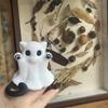 Мини-фигурка призрачного кота на Хэллоуин, настольная фигурка из материала Ecopvc, для подарка и декора