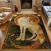 1PC Wolf Mythical Painting Carpet for Living Room Bedroom Sofa Doormat Decor Area Rug Non-slip Floor Mat Machine Washable