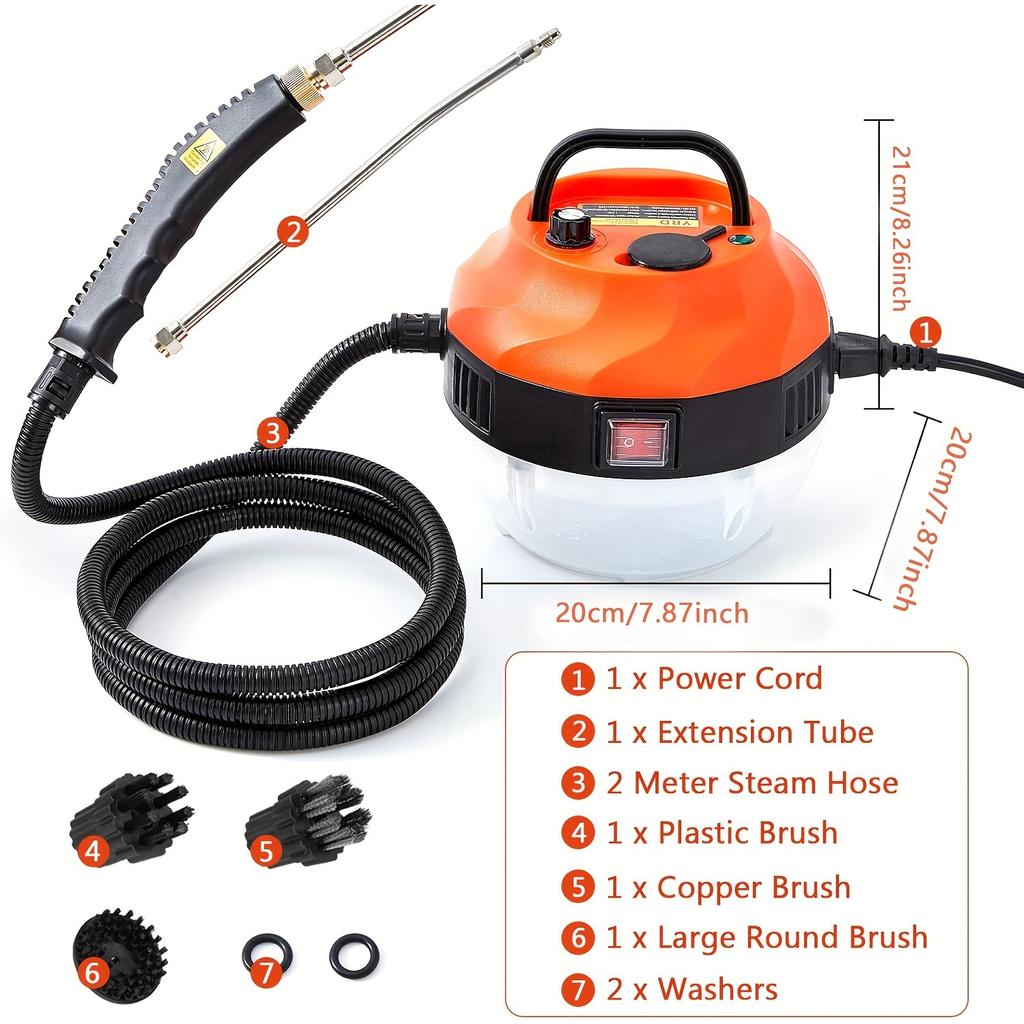 2500 Вт Портативный Пароочиститель - Высокотемпературный Паровой Двигатель Для Уборки Клопов Для Матраса Автомобиля Дивана Мебели Интерьера