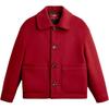 Zara Harry Lambert Collaboration Solid Color Double Pocket Button Closure Long Sleeve Jacket Unisex Jacket Red 05999075-600