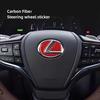 BJYL6 Interior Stickers Lexus Car Sticker Carbon Fiber Steering Wheel Decorative Sticker For RX330 IS250 Ct200h ES300h RX350 IS300h NX