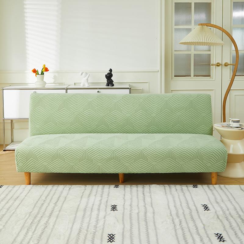 1 Pc Jacquard Sofa Bed Cover Stretch Futon Cover For Living Room Bedroom Stretchable Splash Can Be Easily Moved
