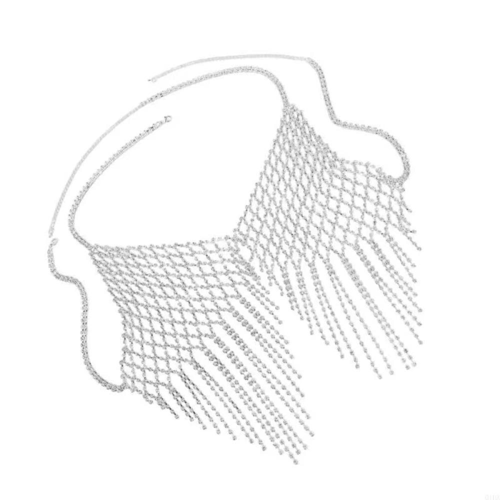 Модная кисточка, цепочка для бюстгальтера для кроп-топа, роскошная сетчатая цепочка для тела, ювелирное изделие, хрустальное нижнее белье, женская