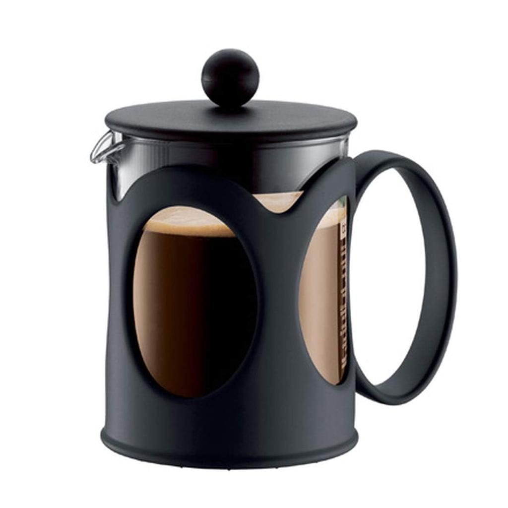 Кофеварка BODUM Coffee Press KENYA Kenya French Press Coffee Maker 500 мл Черный фильтр из нержавеющей стали Стеклянный стакан Кофе погружного типа [Подлинный