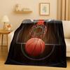 2026 New Basketball Court Art Flannel Blanket,Ultra Soft Warm Plush Throw for Home Bedroom Bed Sofa Cover Travel Camping  Gift