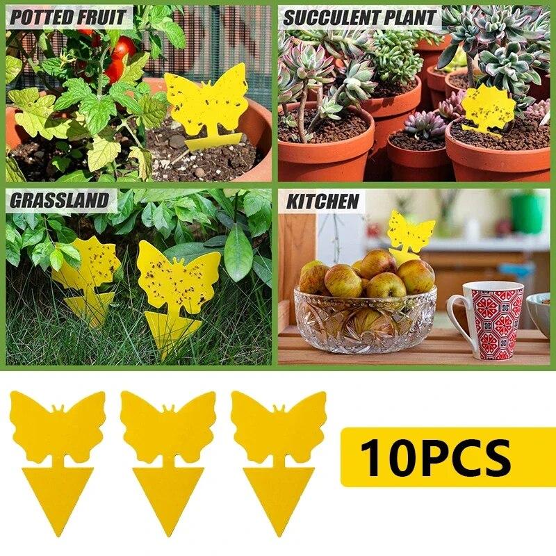 10 шт., сильные липкие ловушки для насекомых, уличные ловушки для насекомых, двусторонняя липкая доска, ловушка для борьбы с вредителями для сада