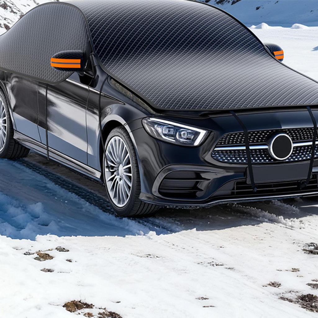 Защита лобового стекла от снега Защита лобового стекла от снега Утолщенная ткань Оксфорд Защита от снега Защита от замерзания Чехол для автомобиля со светоотражающей полосой