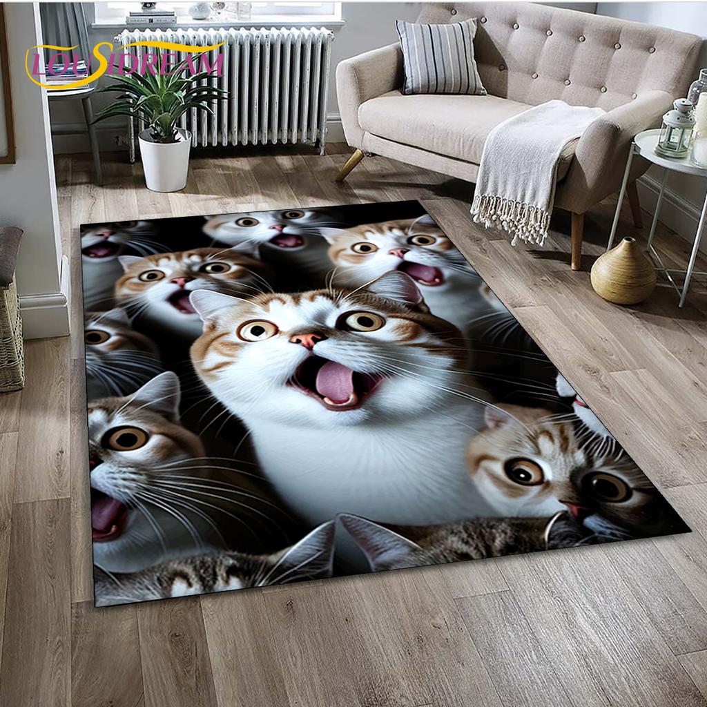 Милый мультяшный ситцевый кот, кот Гарфилд, персидский кот, ковер Ragdoll, ковер для дома, гостиной, спальни, дивана, коврик для двери, декор, детский нескользящий коврик