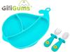 Giligums Silicone Whale Plate Dumel Cutlery