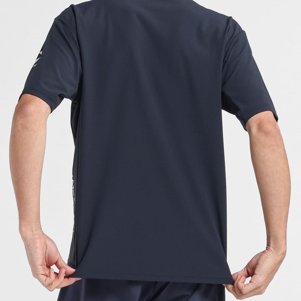 Move Sports Descente ПОЛО с коротким рукавом из мини-пике с солнцезащитой, охлаждением и защитой от УФ-лучей Мужская функция, Влагоотводящее, Быстросохнущее, Эластичное,