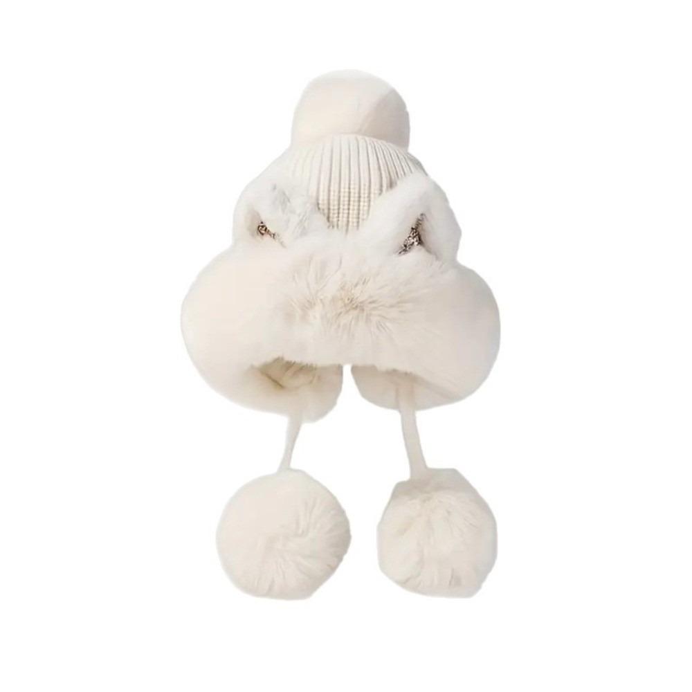 Fluffy Cat Ears Beanie Cartoon Ear Protection Hat Fashion Winter Plush Hat  Children