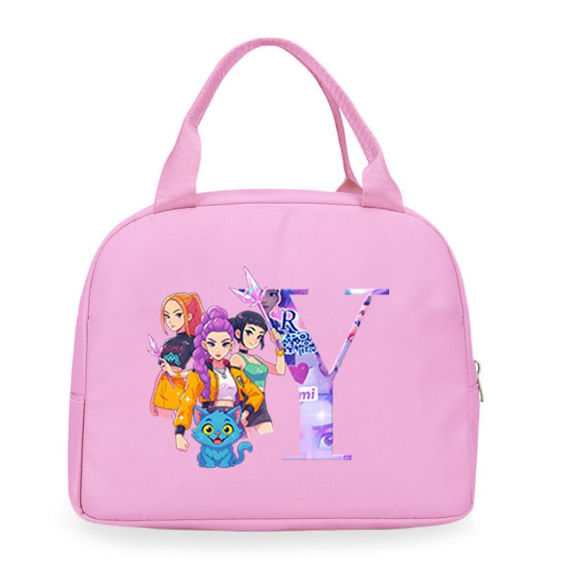 Детские Девочки Kpop Руми Зои Мира Дерпи Саджабойс С Принтом Студенческие Водонепроницаемые Сумки для Еды Ланч-бокса Повседневные Сумки