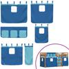 Bunk Bed with Curtains Blue 90 x 190 cm Solid Pine Wood