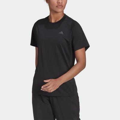 T Shirts Women's Black Crew Neck Moderate Straight Fit H57742