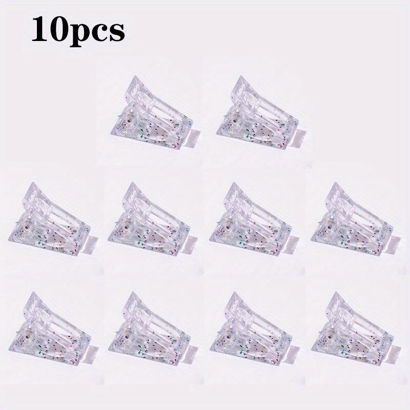 10 шт. Акриловые зажимы для ногтей Прозрачный гель Быстрое наращивание Зажимы для типсов для ногтей Расширение ногтей УФ-зажимы Маникюр Искусство Инструменты для наращивания Набор