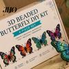 Relaxing Craft Projects 3D Beaded Butterfly Kit, Tiny Animal DIY Handmade Art Set Kit For Adults with Instruction, Cute 4-Pack Butterflies Beadwork