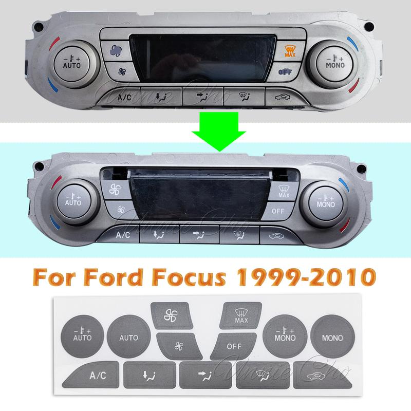 Для Ford Focus Наклейка-кнопка для Ford Focus 2 MK2 Аксессуары Серебристый Винил Декали для Ремонта Климат-контроля для MK1 MK III Панель Воздухозаборника